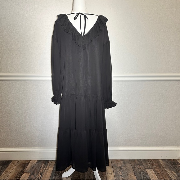 Asos Maxi Dress Button Through Ruffle Front. - Picture 5 of 5